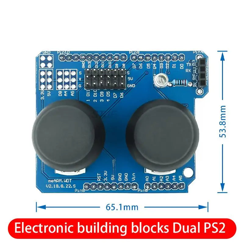 Electronic building blocks Dual PS2 game joystick button module compatible with UNO R3