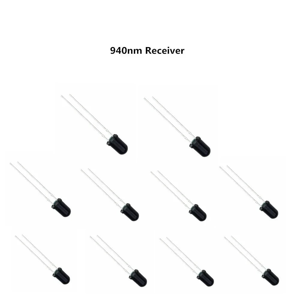 10pairs 3mm 5mm 940nm LEDs Infrared Emitter and IR Receiver Diode Diodes 301A