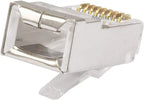 100PCS/LOT Metal Shield RJ45 8P8C Modular Plug Connector for CAT5 CAT5E CAT6 CAT6A Network Cable Adapter