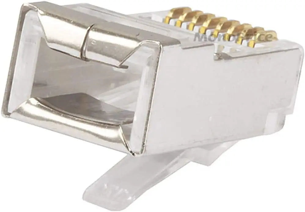 100PCS/LOT Metal Shield RJ45 8P8C Modular Plug Connector for CAT5 CAT5E CAT6 CAT6A Network Cable Adapter