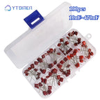 100pcs/box CBB Polypropylene Film Capacitor Assortment Kit 10nF~470nF 10nF 22nF 33nF 39nF 47nF 100nF 150nF 220nF 330nF 470nF