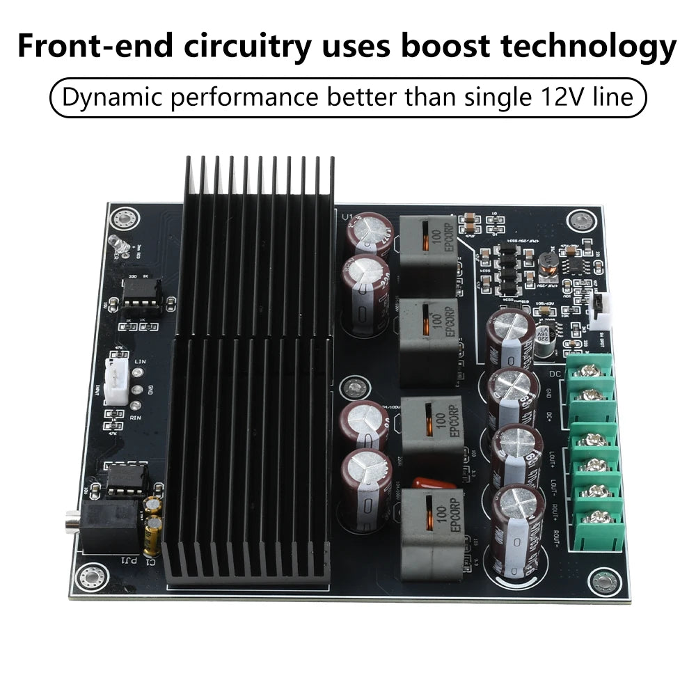 TPA3255 HIFI Dual Core Stereo Amplifier Board 2 Channel 600W+600W Class D Digital Power Amplifier TL072 OP AMP