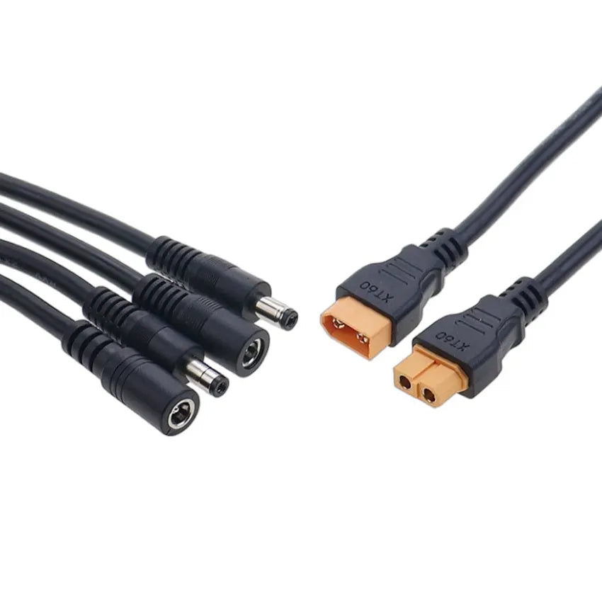 YuXi XT60 Male Female Plug To DC 5.5 2.1 2.5mm Connector Power Cable Battery Charging Adapter for RC Battery Charger