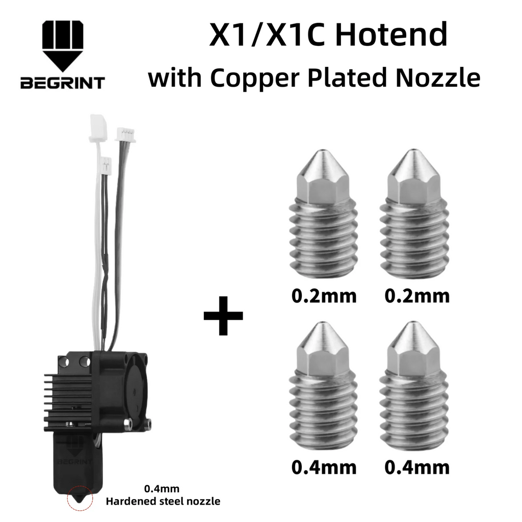 For Bambu Lab X1 Series Hotend Upgrade 2.0 Version Bambulab Bi Metal Fit Bamboo Bambu labs X1 X1C Hot End X1C Thermistor