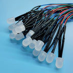 DC12-24V 10mm LED beads Red Green Blue Purple Yellow Pink white UV Round Pre-Wired Water Clear LED With Plastic Holder 10PCS/lot