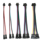 1-50PCS LED Strip Splitter Cable 2Pin/3Pin/4Pin/5Pin/6Pin JST SM Connector 1 Male to 2 Female for WS2811 WS2812 SK6812 RGB/RGBW
