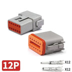 DEUTSCH DT/DTM/DTP/DTF Series IP68 Sealed Connector Kits | 2-12Pin Flange Mount for Auto/Truck/Marine Wiring Systems