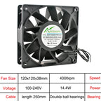 ANCHAOPU EC Brushless Axial Cooling Fan 40-140mm AC 110V-240V for Cabinet, Industrial, Server High Speed Ventilation