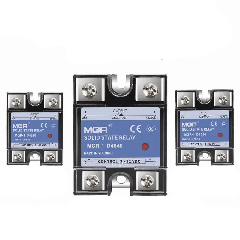 SSR MGR-1 D4810 D4825 D4840 Single Phase DC Control DC Heat Sink 3-32VDC To 220VDC 600V 10A 25A 40A DD Solid State Relay