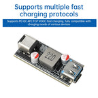 PD140W  /100W Fast Charging Module Full Protocol DIY Motherboard intelligent Desktop Charger supports PD QC AFC FCP VOOC