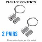 2 Pairs MC-51 MC-52 MC-56 MC-58 Wired Magnetic Door Window Contact Sensor NC NO Reed Switch for Metal Gate Security Alarm System