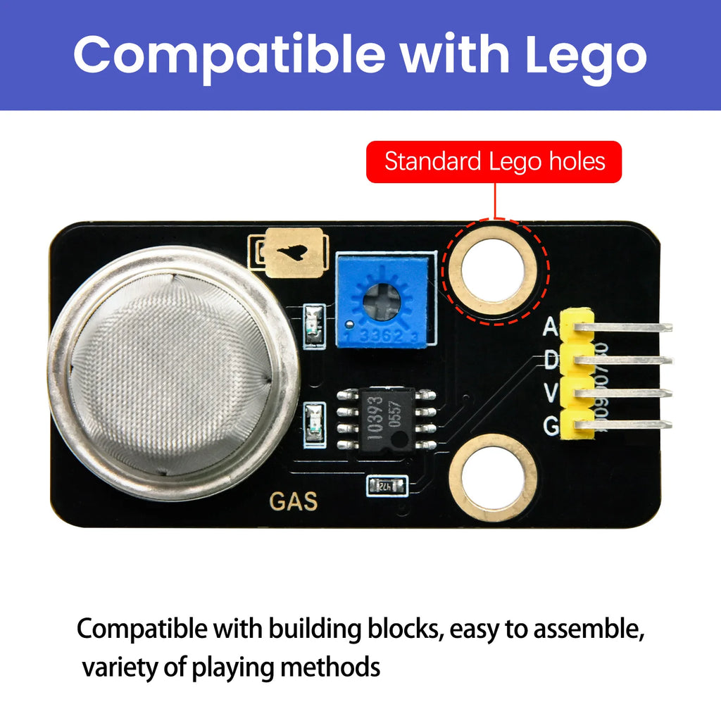 MQ-2 GAS Sensor/MQ-3 Sensor Module Compatible With Lego Blocks For Arduino Projects DIY Electronic Building Block