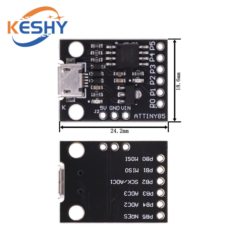 ATTINY Blue Black TINY85 Digispark Kickstarter Micro TYPE-C Development Board ATTINY85 module for Arduino IIC I2C USB ATTINY45