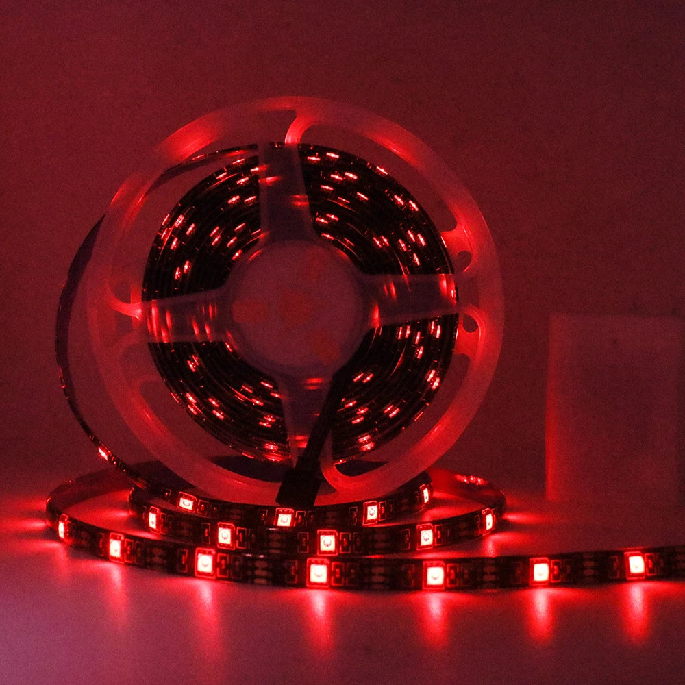 DC 5V 5050 RGB Strip LED Light Battery Powed Waterproof Ribbon Tape Stable Led Strips Indoor Outdoor Decoration Remote Control