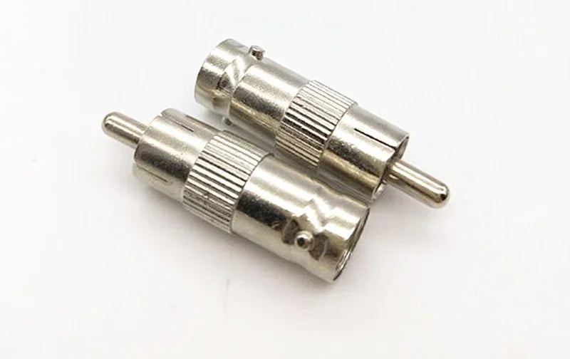 10pcs BNC Connector Female to RCA Male BNC Female Head Turn AV Plug Male Audio and Video Cable Adapter AV Signal Conversion