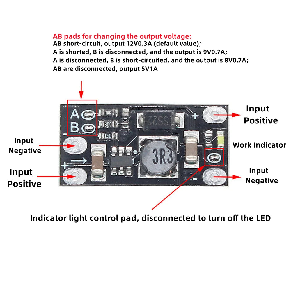 5pcs 3.7V To 12V Mini DC Boost Converter Board Output 5V/8V/9V/12V DC Step Up Module Lith-Battery Boost Voltage Boost Module