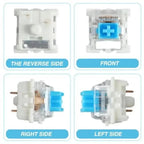 Three Pin Tactile Keyboard Switch Sturdy Plastic Key Clicker Key Replacement Parts for Mechanical Keyboard Servicing Accessories