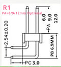 10pc 2.54mm 2x40P Right Angle RA 90D Double Row Rohs Reflow Gold Cuttabl Long PA=3/6/9/12mm PCB Jumper Male Pin Header Connector