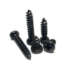 300Pcs M2 Black Phillips Pan Head Self Tapping Screws Assortment Kit, Carbon Steel Round Head Screws Set