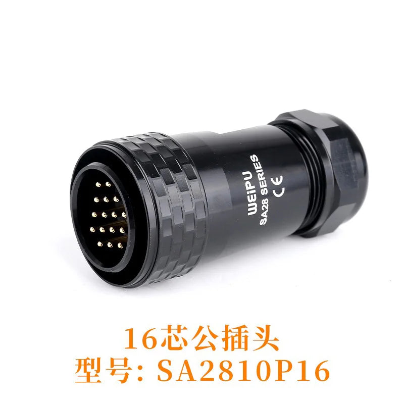 WEIPU SA28 SA2810/P Male Plug Industrial Aviation Waterproof Connector M28 2Pin -35Pin High Current 50A 25A Charge Signal Solder