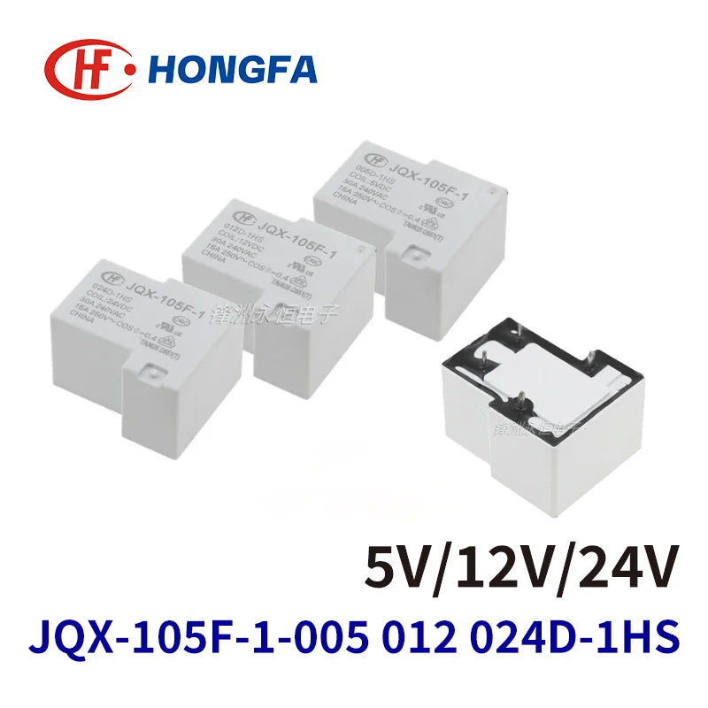 1Pcs New Original HF/ JQX 105F -1 -005D 012D 024D -1HS 30A 240VAV 4PIN DC5V 12V 24V Relays HF105F-1-005D-1HS JQX-105F-1-220A-1HS