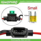 1Set Waterproof 32V Mini/Small/Medium Auto Fuse Holder 18/16/14/12/10AWG With Car Blade Fuse 3A 5A 7.5A 10A 15A 20A
