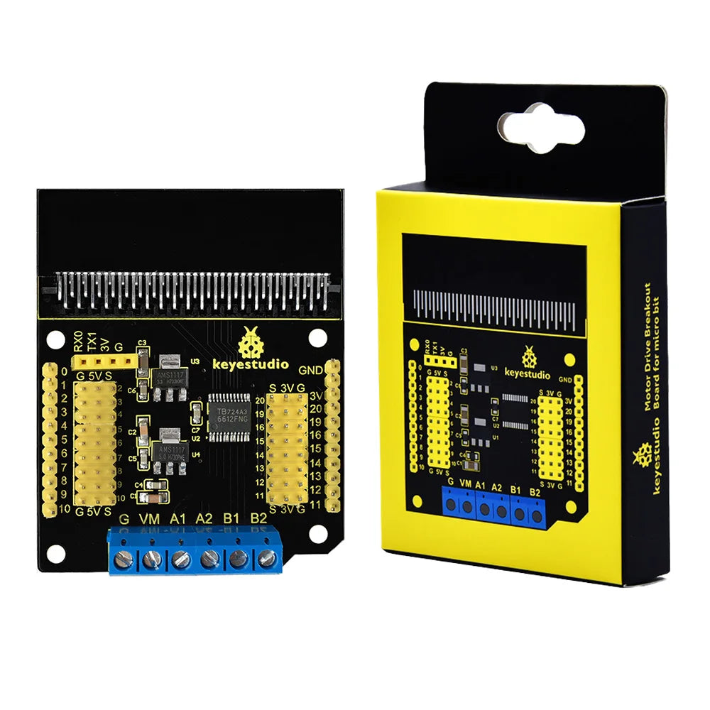 Keyestudio Motor Drive Breakout Board For The BBC Micro bit Integrate TB6612FNG Chip Comes Serial Port Communication Pins