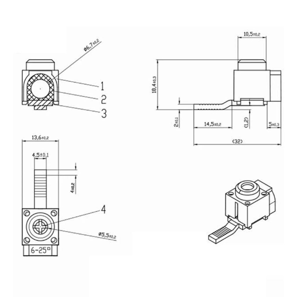 10pcs 25 Mm² Terminal Blocks Circuit Breaker Link For Busbar Circuit Breaker Distribution Box Connector Electrical Wire Connect