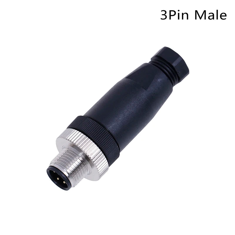 1Pc 3/4/5 Pin M12 Sensor Connector Waterproof Male&female Plug Screw Threaded Coupling