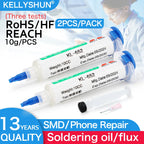 Flux 100% Original KELLYSHUN PCB Soldering Flux 10ml Needle Tube Welding Flux No-Clean Soldering Paste NC 559 558 652 Solder