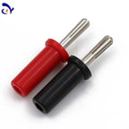 10PCS Amass 25.421 4mm copper nickel plated cross slotted banana plug welded ABS plastic case with 24A resistance