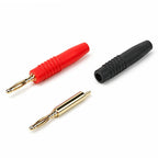10PCS 2mm Solderless Side Stackable Banana Plugs Red Black Test Lead Connectors for Multimeter Power Supply Lab Equipment DIY