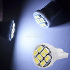 10Pcs Car Driving Led 8Smd 1206 Auto Interior Dome Reading Light Wedge Lighting DC 12V White Cob Bulb Dashboard Lamp Turn Signal