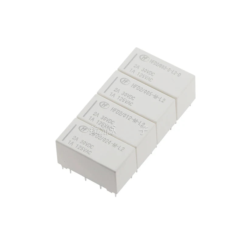 5PCS 5V Coil Bistable Latching Relay DPDT 30VDC 2A 1A 125VAC HFD2/003-S-L2-D HFD2/005-S-L2-D HFD2/012-S-L2-D HFD2/024-S-L2-D