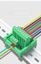 1PCS Guide Rail Terminal Block 1 In 5/8/16 Out Power Distribution Box Wire Parallel Module Guide Rail Terminal Block