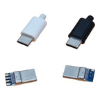 2/5Pcs Weldable Type-C 2.0 Male Plug 4-in-1 2A High Current USB-C Connector