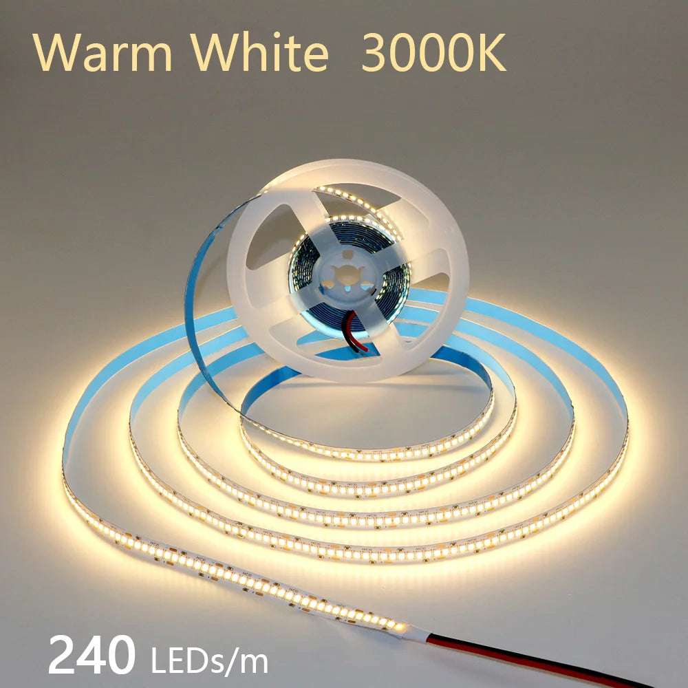 12V 24V LED Strip 2835 120LEDs/m Home Lamp Strip Pink Red Ice Blue Green Golden Yellow Orange Flexible Waterproof Soft Lamp Bar