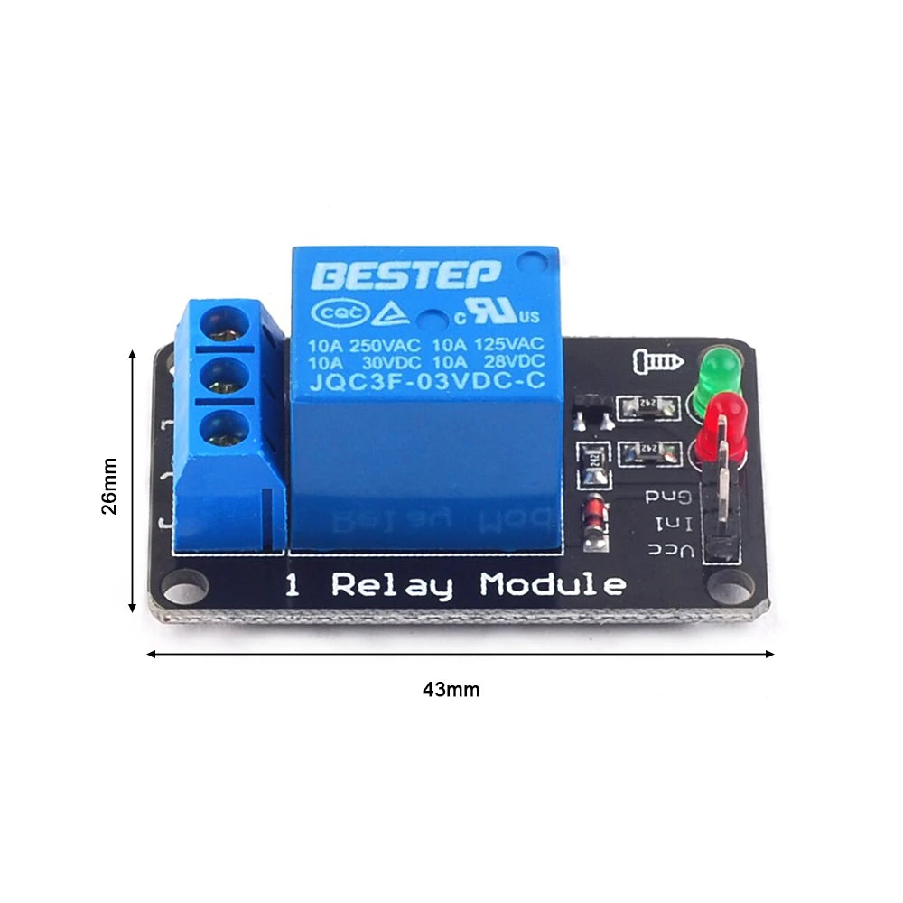 3V 3.3V 1/2/4 Channel Relay Module Low Level Trigger Liluminated Relay with Lamp Relay Output 4 Way Relay Module Power Supply