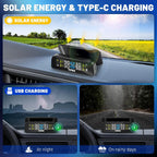 Tire Pressure Monitoring System with Solar Charge LCD Display Real TimeTPMS with 4 External Sensors For Car RV SUV MPV Truck