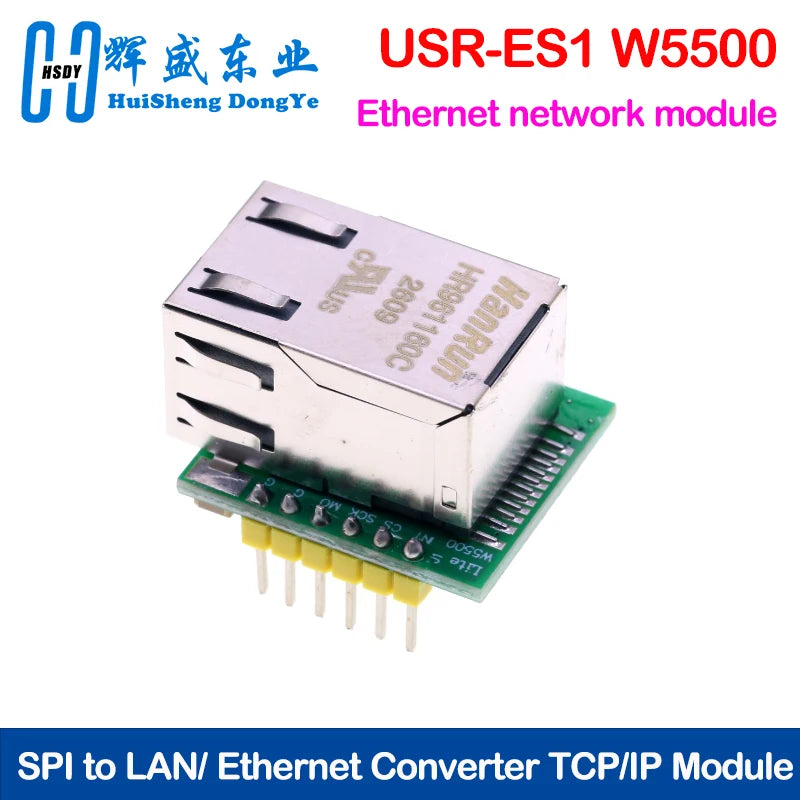 USR-ES1 W5500 Ethernet Network Module Hardware SPI to LAN/ Ethernet TCP / IP 51 / STM32 Microcontroller Program Over W5100