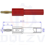 Gold Plated 2MM Small Male Banana Plug To 4MM Female Jack Connector Adapter