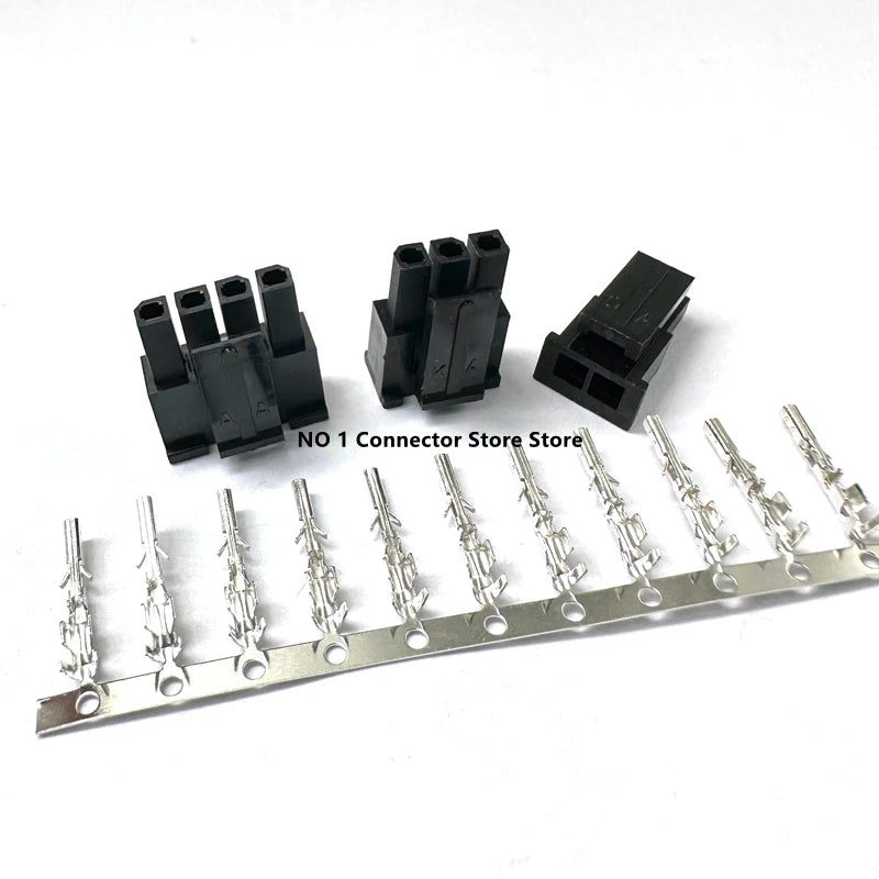 10set Mini 5557/5559 3.0mm  Pitch Connector Single Row Male/Female Housing+ Terminals 43645/43640 Micro-Fit 2/3/4/5/6Pin