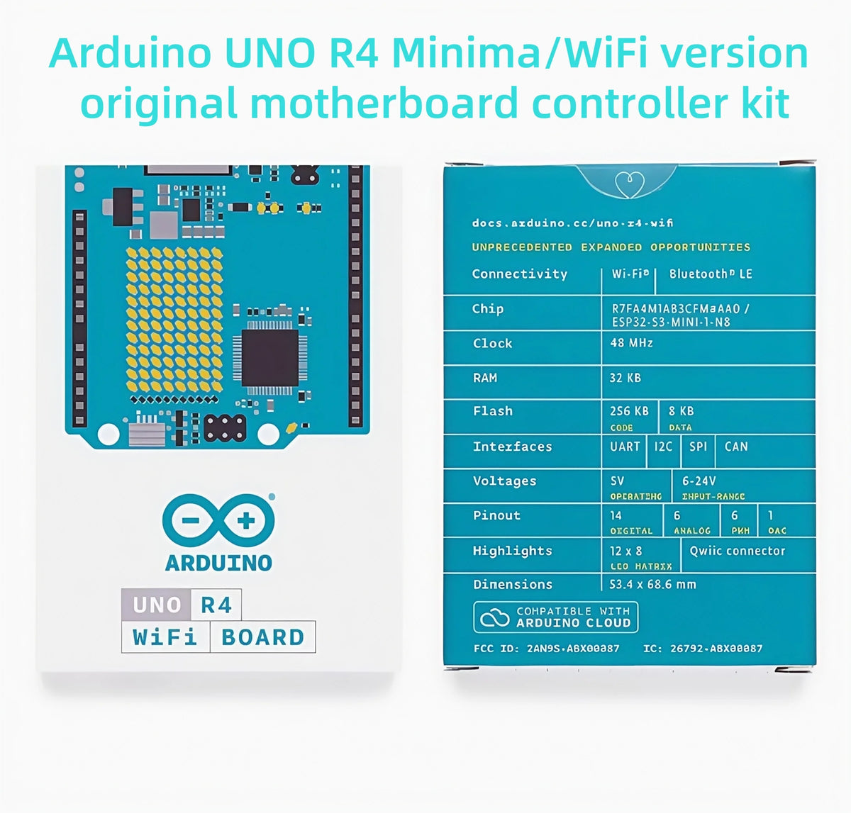 Arduino UNO R4 Minima/WiFi version original motherboard controller kit