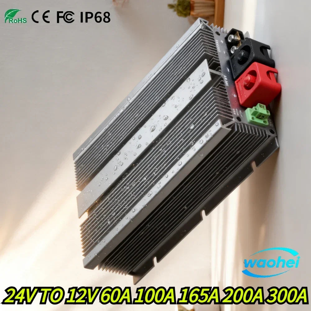 24V TO 12V 100A -300A DC DC Step Down Converter Regulator Voltage Output Power Supply Module for Cars Solar Reducer Module ROHS