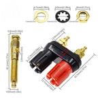 1/2PCS Banana Plugs Couple Terminals Red Black Connector Amplifier Terminal Binding Post Banana Speaker Plug Jack M20
