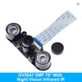 OV5647 Camera 5MP 70 Degree Night Vision 1080P With IR-CUT for Raspberry Pi 4B 3B+ 3B
