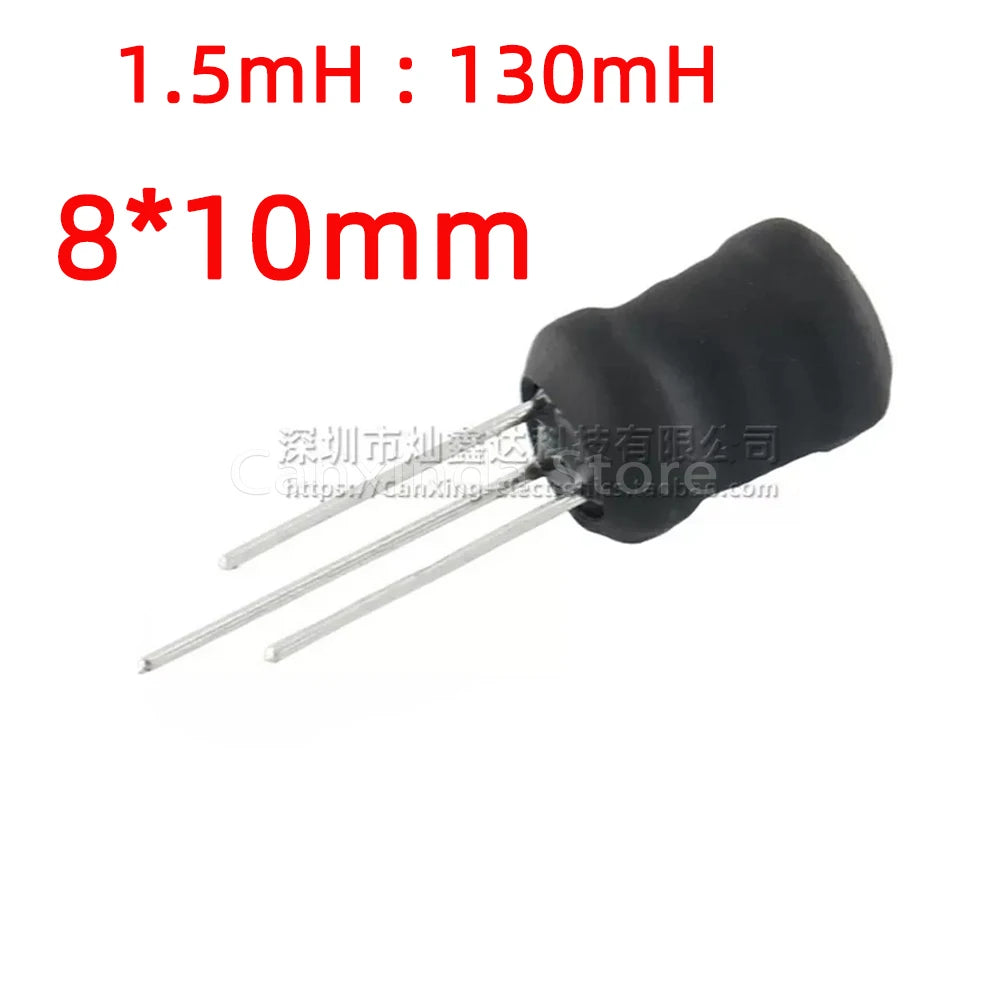 10pcs 3 Pin Ferrite Coil I Shaped Alarm Buzzer Boost Booster Step Up Inductor Inductance Choke Filter Drum Core Radial