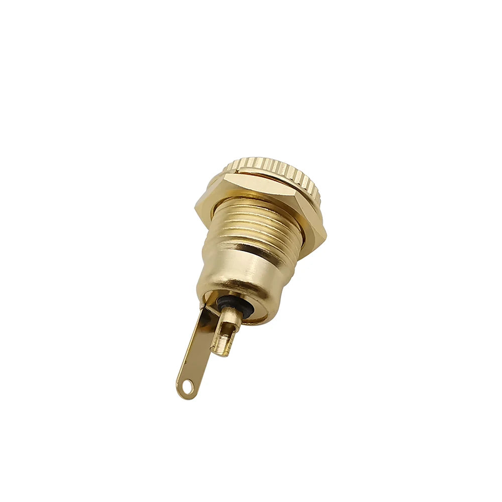 2Pcs Gold-plated 20A DC099 5.5 mm x 2.1mm DC Power Jack Socket 5.5*2.1 Female Panel Mount Connector 5.5*2.5mm Metal DC-099