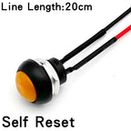 5/20PCS 12mm Momentary Push Button Switch ON OFF PBS-33B Self Reset Mini Round Switch With Wire 2Pin 1A DC12V