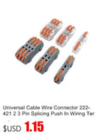 Wire Connector 252 253 254 255 Mini Quick Conectors Universal Compact Wiring Conductor Push-in Terminal Block LED Conector